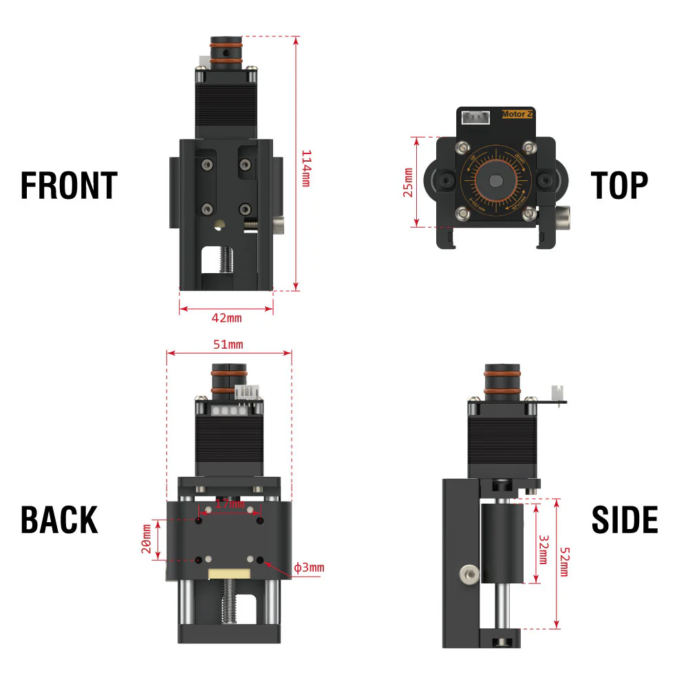 Módulo de eje Z NEJE de 20 mm, - Industrial Use Of Laser reseña y precio