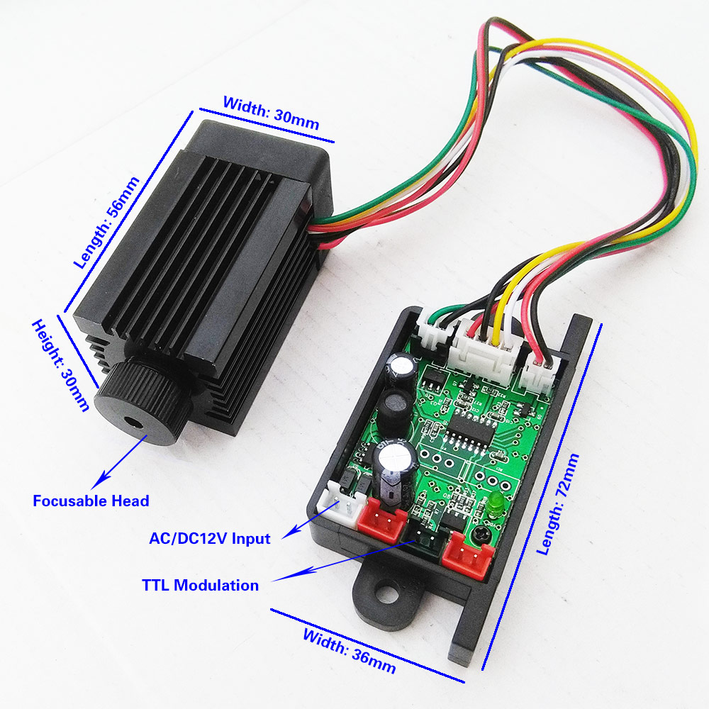 Módulo láser de diodo verde en - Diode Laser Module reseña y precio