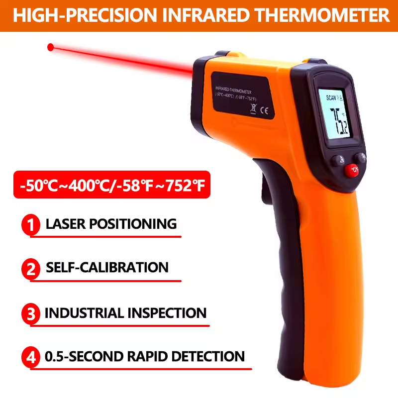 Termómetro Infrarrojo de Mano, - Industrial Use Of Laser reseña y precio