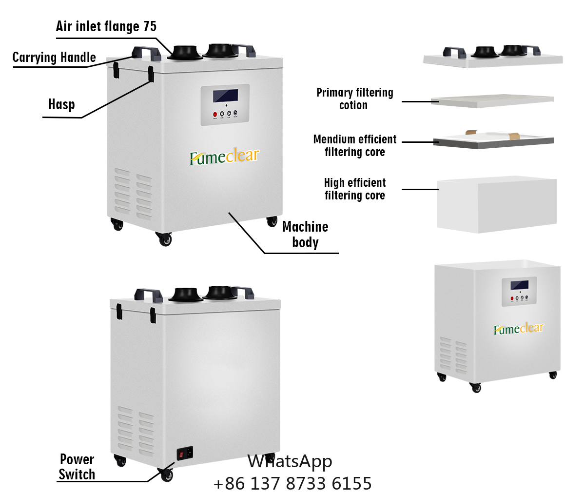 Extractor de humos portátil ap - Industrial Laser Cutters reseña y precio